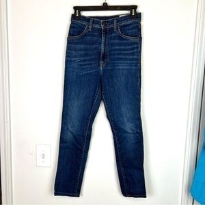 Imogene and Willie jeans womens 27 Straight Leg Whiskered Dark Blue Zip